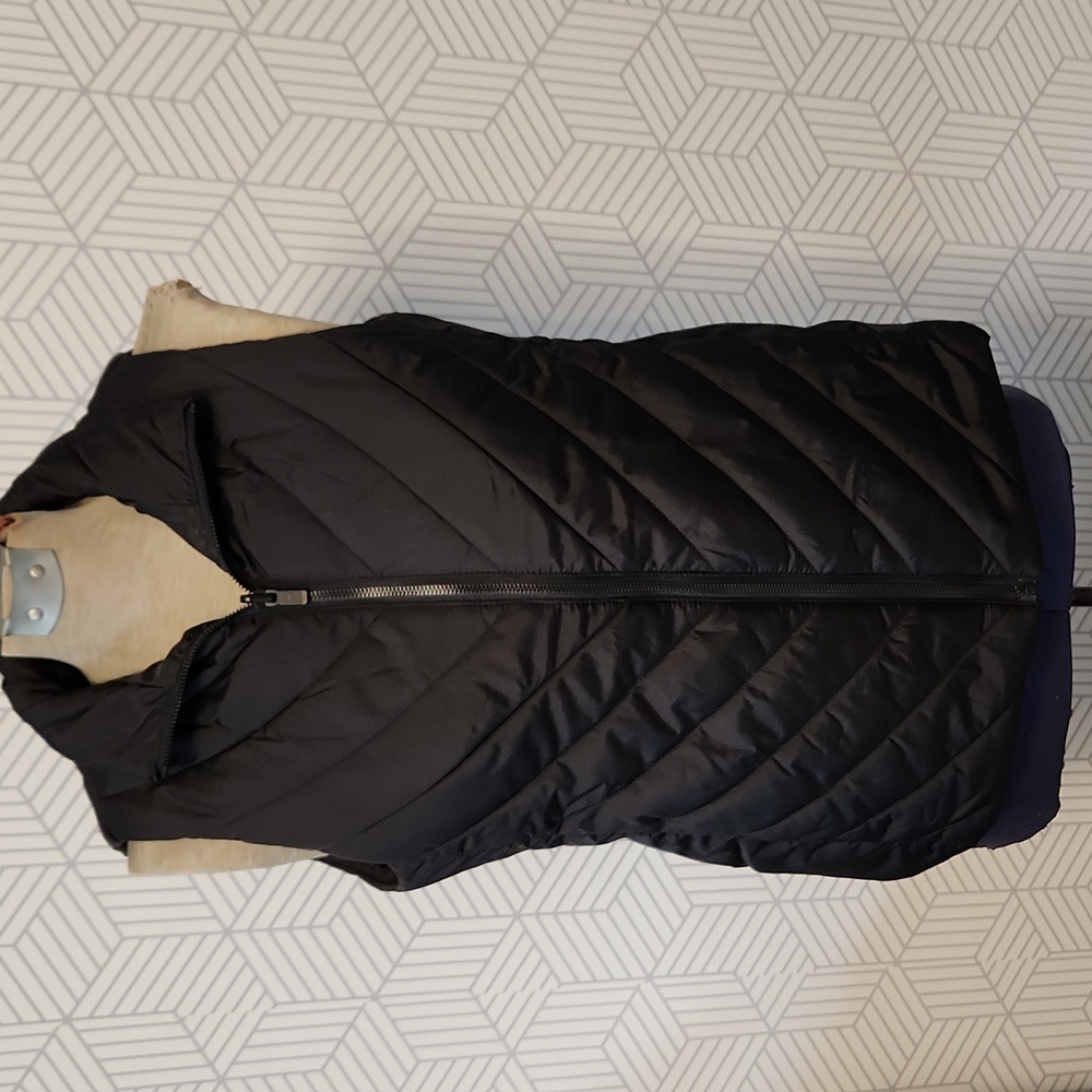 Lands' End Women's Black Full Zip Puffer Vest | Size Small